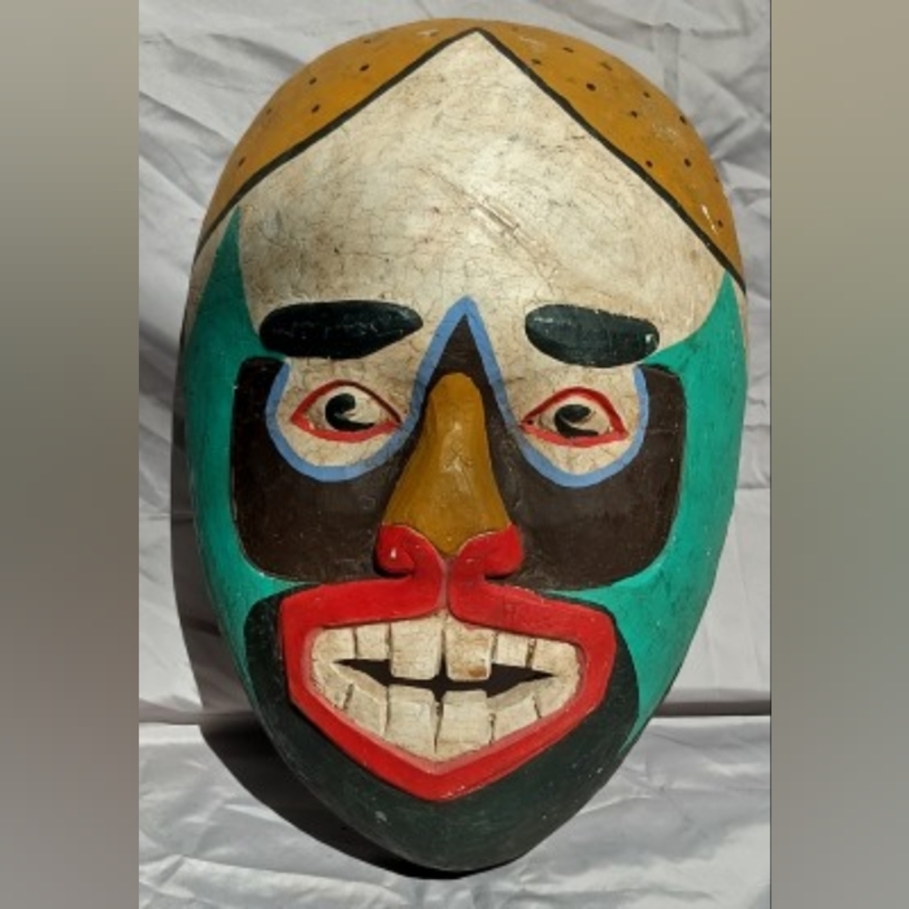 Hand carved wooden mask